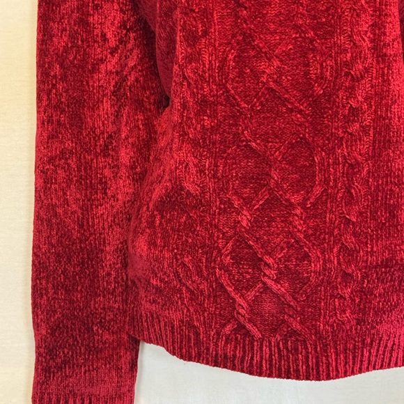 B-26 Alfred Dunner Red Long Sleeve Mock Turtle neck Sweater Size S - Picture 2 of 15